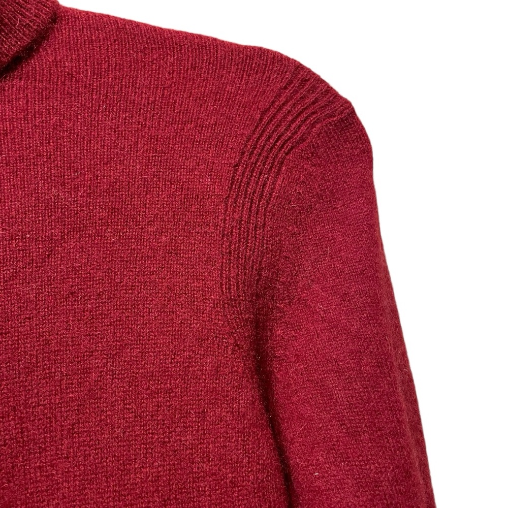 Saks Fifth Avenue Burgundy Cashmere Turtleneck Sweater Quite Luxury Size Medium - Picture 4 of 7